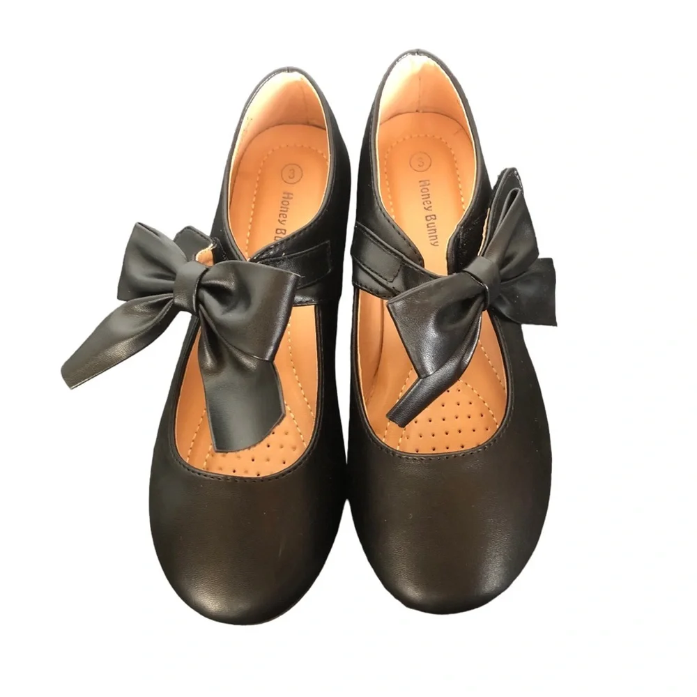 Honey Bunny Black Big Bow Ballet Flats size 3 - Picture 13 of 14